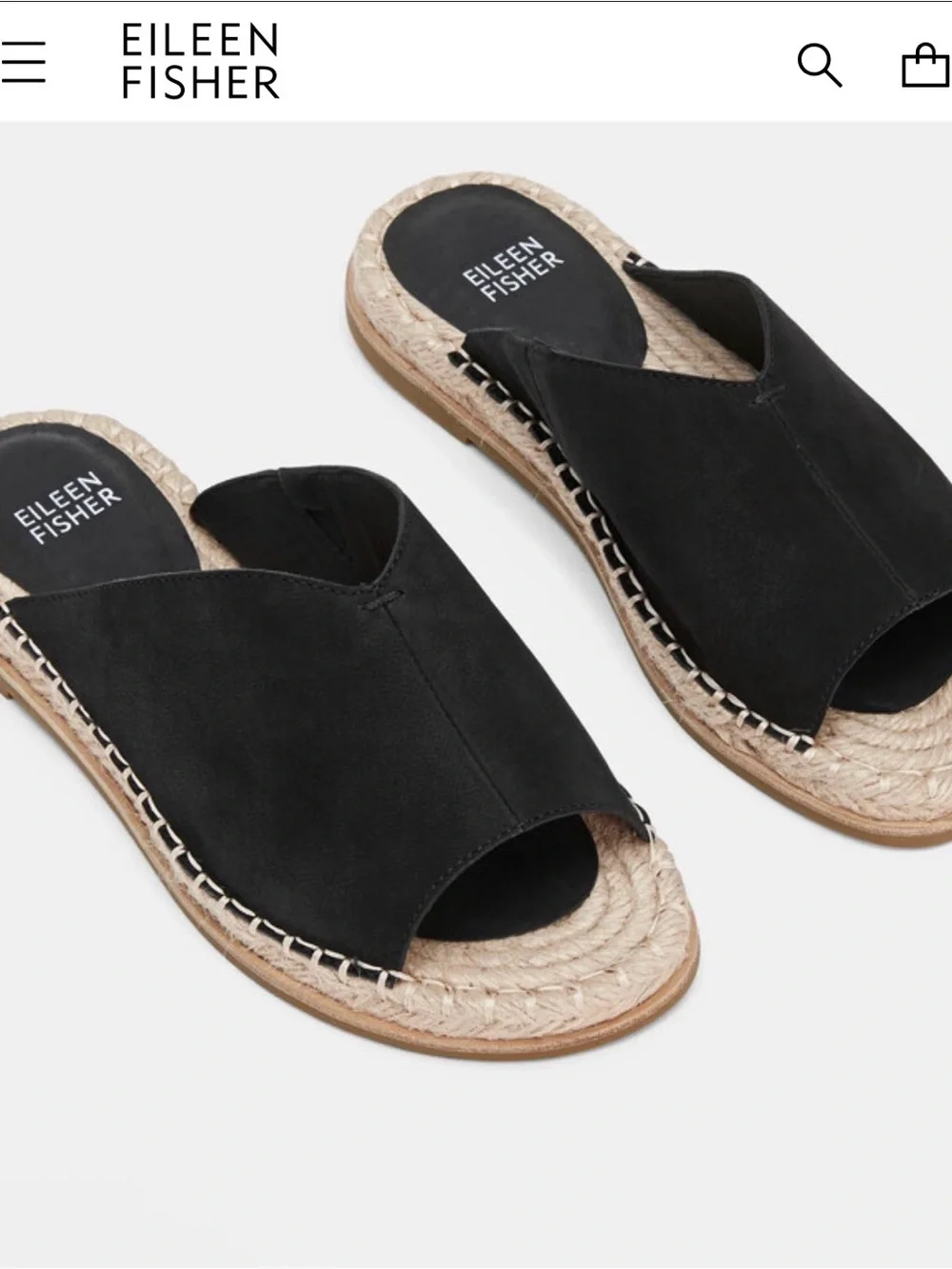 Eileen Fisher suede Milly Tumbled Nubuck Espadrille Sandals/slip ons